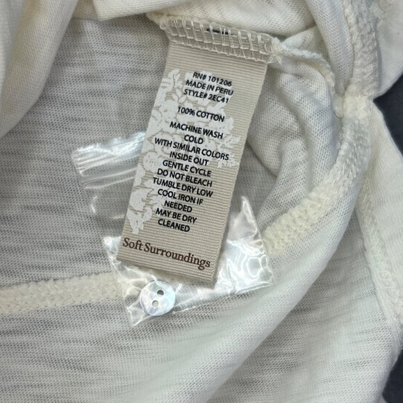 Soft Surroundings‎ Women Sleeveless Beige Tunic Tank Top Front Pocket Size Small - Picture 9 of 9